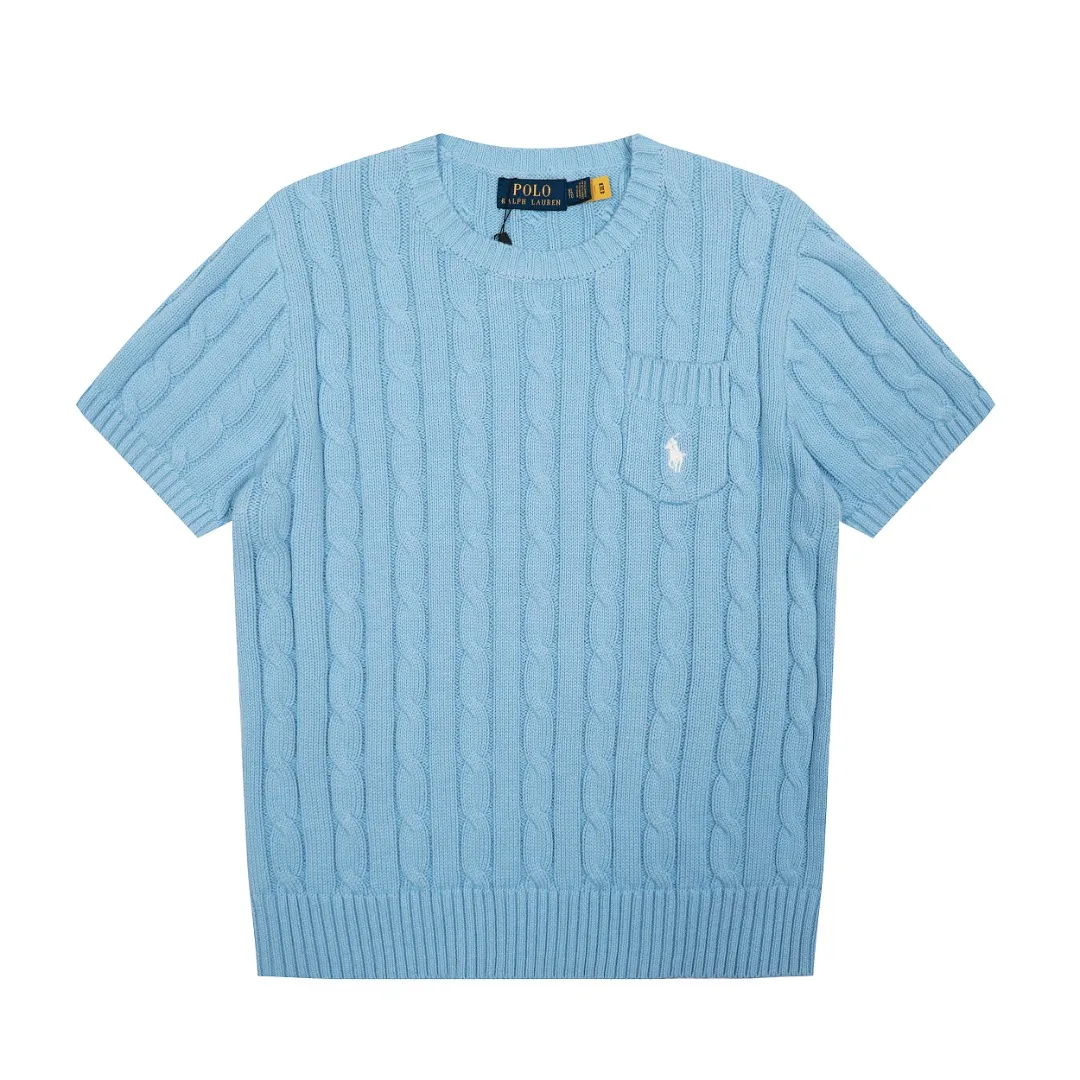P154 💰 "Top quality" Style number: DS222# (not off the shelves all year round) [Ralph Lauren round neck pocket style solid color pony embroidered logo knitted short sleeves] ✅Ralph Lauren Ralph Lauren classic basic pocket all-match style goddess knitted short sleeves for all seasons ✅Main supplier platform live broadcast Wholesale entity Replenish when out of stock Not off the shelf ✅ZP quality 1:1 version Scan the code to enter the GF website Counter quality ✅Details and quality are the only one in Guangzhou. Imported quality cotton yarn, focusing on high-end, cost-effective, good quality needless to say. ✅The version is restored to the original order. The maximum size can be worn up to 160 pounds. Loose, comfortable and stress-free. ✅The upper body is simple and easy to match. A must-have for goddess ootd. Good-looking clothes are never picky. A must-have in the goddess’ wardrobe. Size: S-XL. Color: White, almond, purple, orange, gray, yellow, black, khaki, pink, navy, rose, green. Chinese red olive green light blue white label light blue blue label